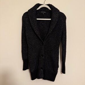 Banana Republic~ The Grandfather Shawl Collar Ribbed Italian Yarn Cardigan in XS